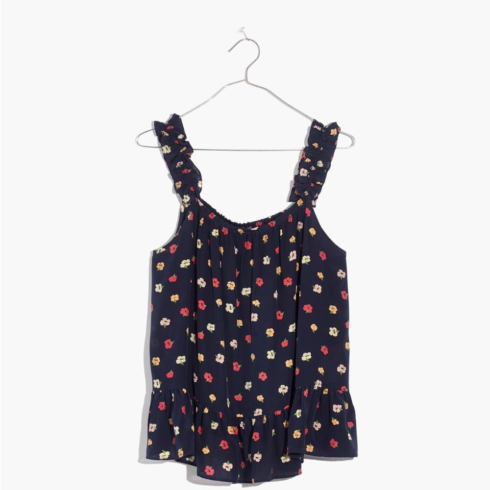 Madewell silk floral top